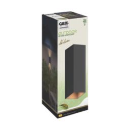 Calex Milan Outdoor LED Up & Down Wall Light Black & Gold 8.6W 400lm