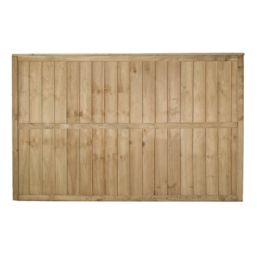 Forest Vertical Board Closeboard  Fence Panels Natural Timber 6' x 4' Pack of 4