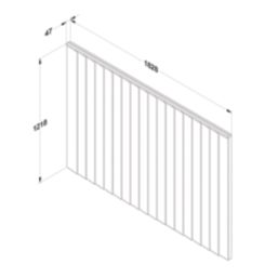 Forest Vertical Board Closeboard  Fence Panels Natural Timber 6' x 4' Pack of 4