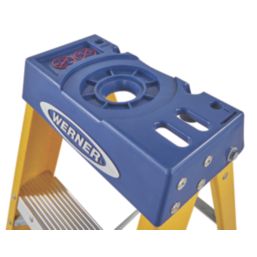Werner Fibreglass 3.34m 12 Step Swingback A Frame Step Ladder
