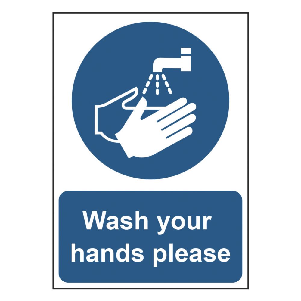 "Wash Your Hands Please" Sign 210mm x 148mm
