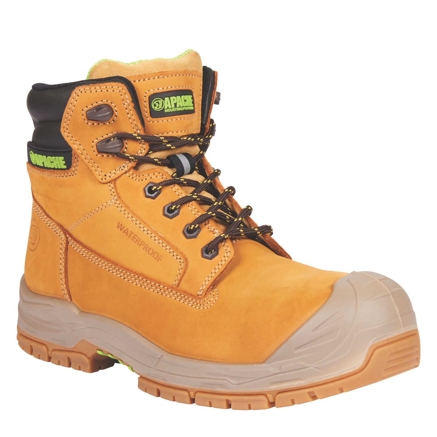 Apache Thompson Size 12 Wheat Waterproof Safety Boots (886JC)