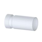 Viva  Rigid Straight Extension WC Pan Connector White 260mm