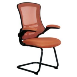 Nautilus Designs Luna Medium Back Cantilever/Visitor Chair Orange