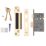 Smith & Locke Fire Rated  5 Lever Polished Brass Architectural Sash Lock 65mm Case - 44mm Backset