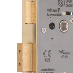 Smith & Locke Fire Rated  5 Lever Polished Brass Architectural Sash Lock 65mm Case - 44mm Backset