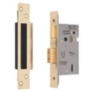Smith & Locke Fire Rated  5 Lever Polished Brass Architectural Sash Lock 65mm Case - 44mm Backset