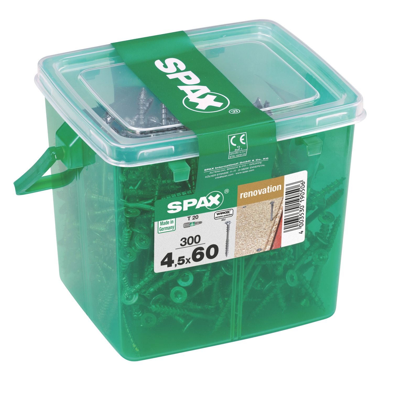 Spax TX Countersunk Self Drilling Flooring Screws 4.5mm x 60mm 300 Pack (88716)