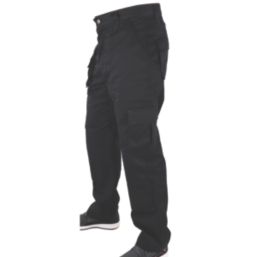 Lee Cooper LCPNT206 Classic Kneepad Trousers Black 36" W 31" L