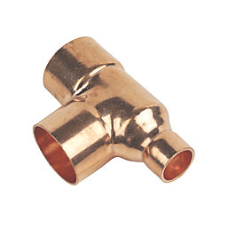 Flomasta  Copper End Feed Reducing Tee 28mm x 15mm x 28mm
