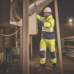 Scruffs  Hi-Vis Joggers Yellow / Navy Large 32" W 30" L