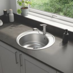 Quimby 1 Bowl  Satin Stainless Steel Sink 490mm x 490mm