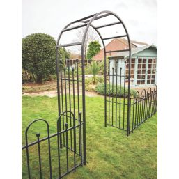 Apollo Appleton Easy Fit (Curved) 4' x 7' (Nominal) Matt-Black Metal Arch