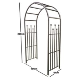 Apollo Appleton Easy Fit (Curved) 4' x 7' (Nominal) Matt-Black Metal Arch