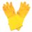L-PRO Extra Life  Rubber Gloves Yellow Large 5 Pairs