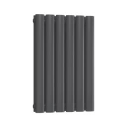 Reina Elips Double 600mm x 360mm 1437BTU Anthracite Vertical Designer Radiator