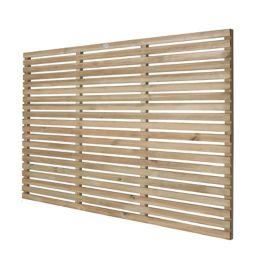 Forest  Single-Slatted  Fence Panels Natural Timber 6' x 4' Pack of 3