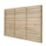 Forest  Single-Slatted  Fence Panels Natural Timber 6' x 4' Pack of 3
