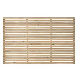 Forest  Single-Slatted  Fence Panels Natural Timber 6' x 4' Pack of 3