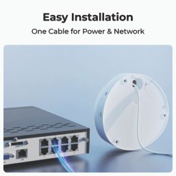Reolink P330-B Black Wired 4K Indoor & Outdoor Bullet PoE Security Camera