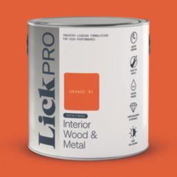 LickPro 2.5Ltr Orange 01 Satin Water-Based Trim Paint