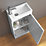 Cloakroom Vanity Unit with Comite Basin Gloss White 400mm x 220mm x 806mm