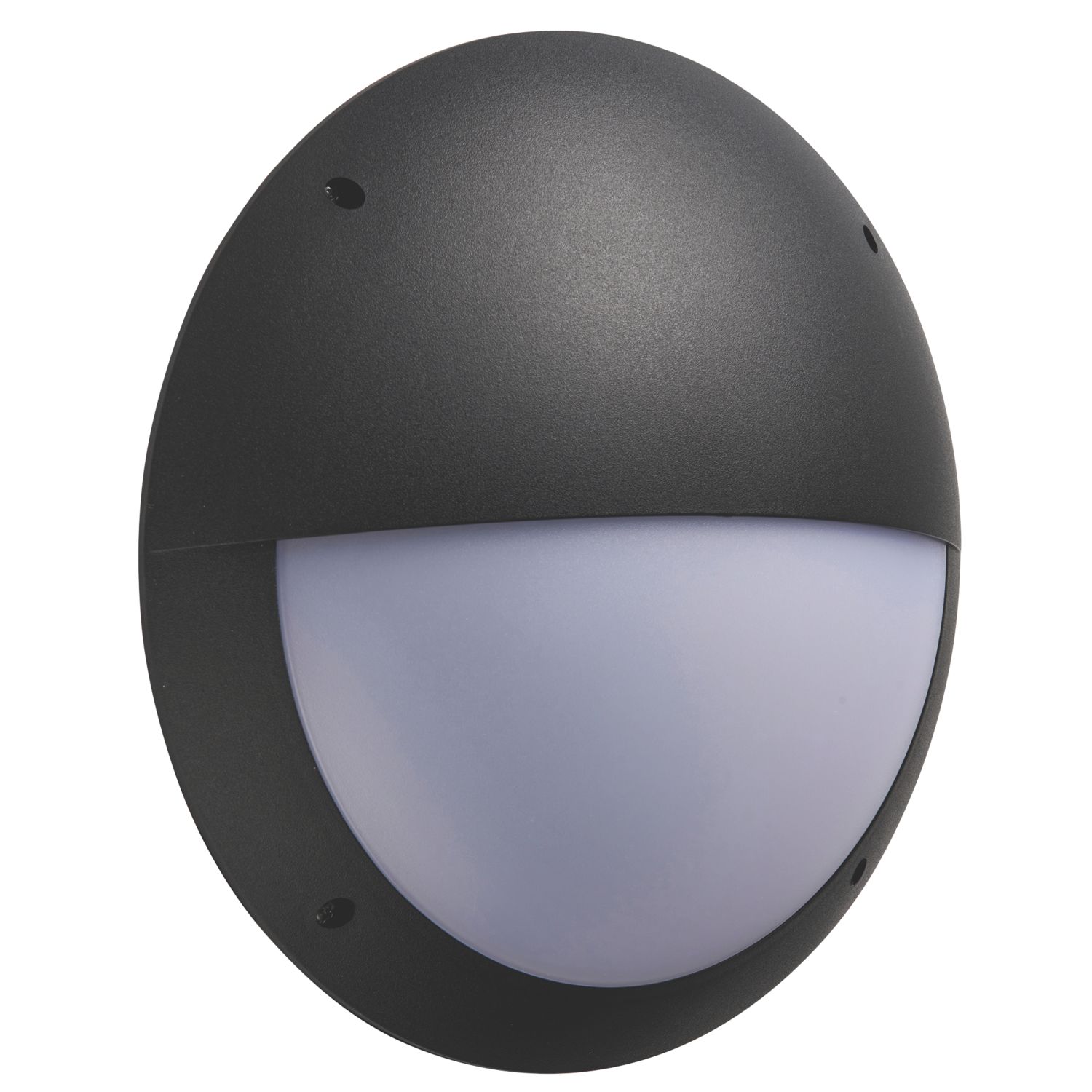LAP Outdoor Round LED Bulkhead Matt Black 12W 1000lm (887PP)