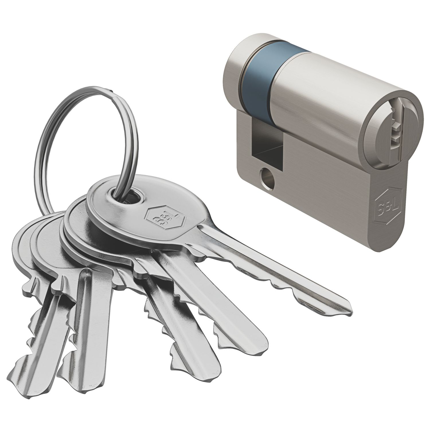 Smith & Locke 6-Pin Cylinder Lock 30-10 (40mm) Satin Nickel (887TE)
