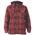 Dickies Fleece Hood Flannel Shirt   Jacket Red X Large 41" Chest