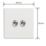 Varilight  10A 2-Gang 2-Way Light Switch  Ice White with Colour-Matched Inserts
