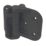 GateMate Black Straight Offset Self Closing Hinges 108mm x 4" x 110mm 2 Pack