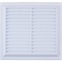 Map Vent Fixed Louvre Vent with Flyscreen White 229 x 229mm