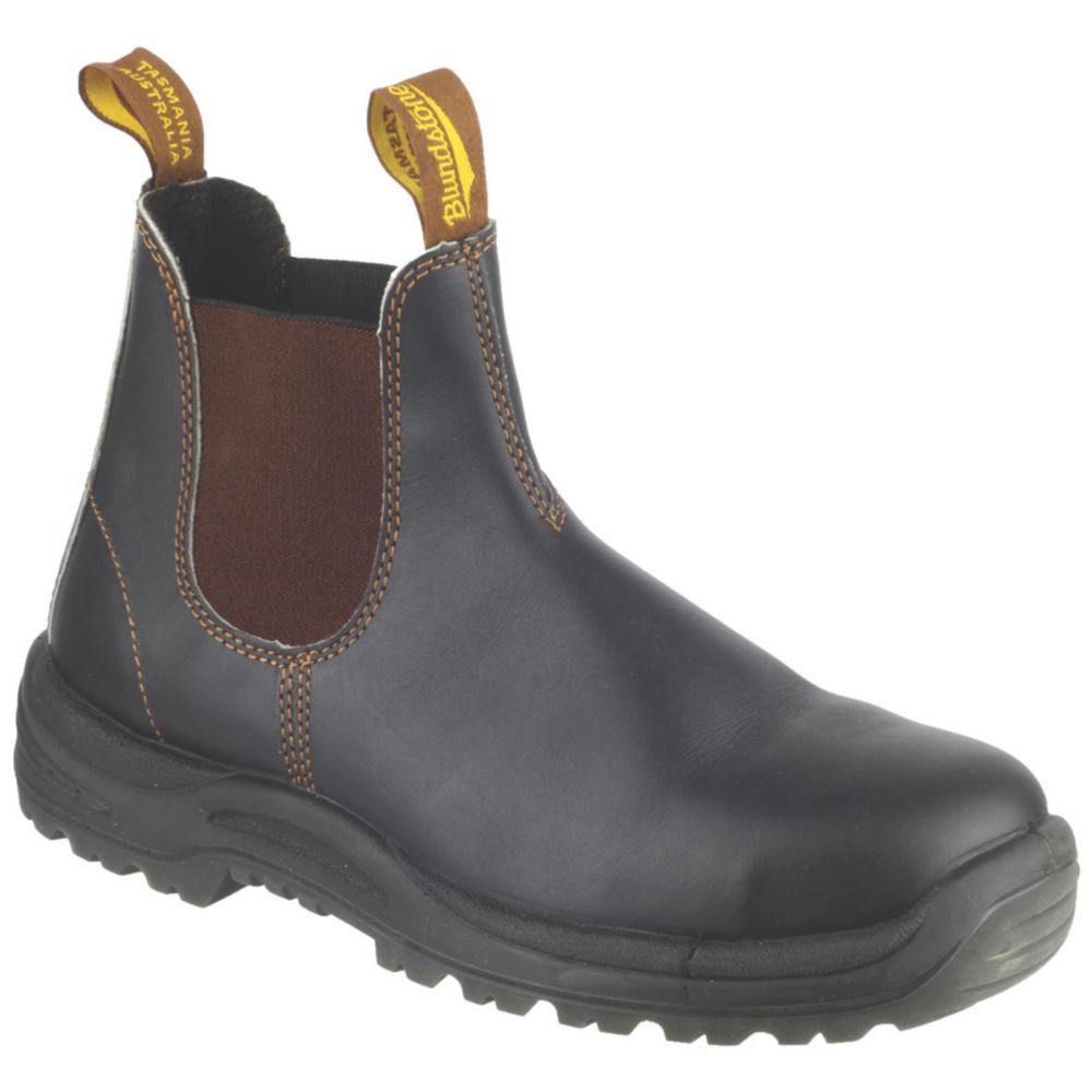 Blundstone 192 Safety Dealer Boots Brown Size 9 | Dealer Boots ...