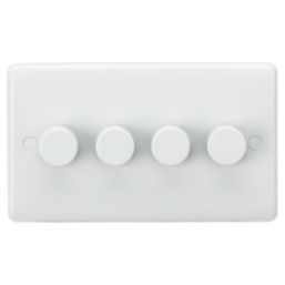 Knightsbridge  4-Gang 2-Way LED Dimmer  White