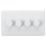 Knightsbridge  4-Gang 2-Way LED Dimmer  White