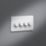 Knightsbridge  4-Gang 2-Way LED Dimmer  White