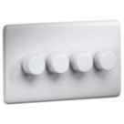 Knightsbridge  4-Gang 2-Way LED Dimmer  White