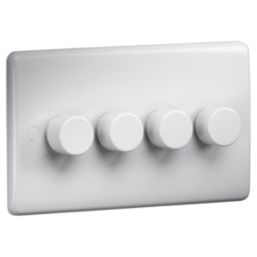 Knightsbridge  4-Gang 2-Way LED Dimmer  White