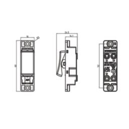 Knightsbridge Curved Edge 10AX Modular Intermediate Switch White