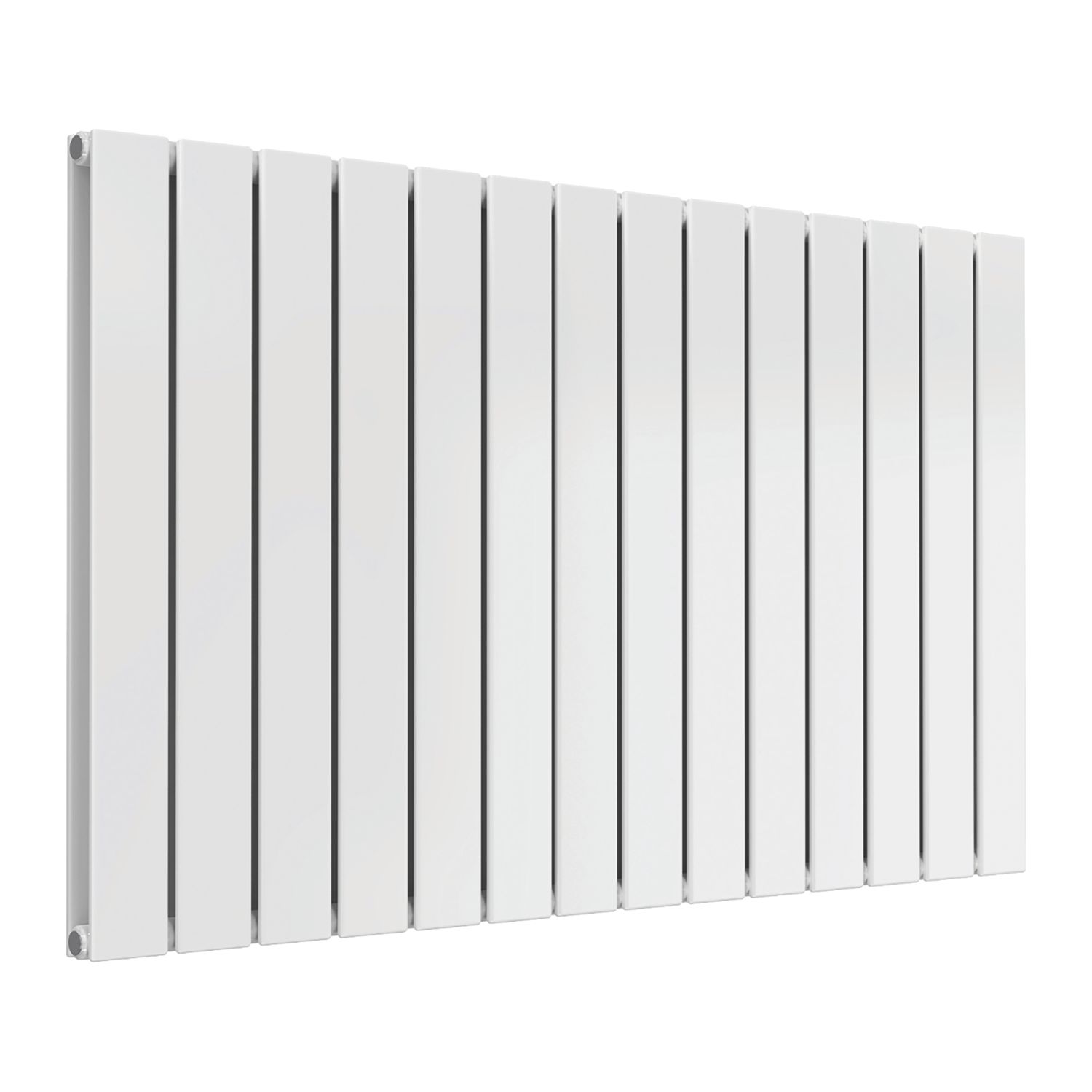 Reina Flat Double 600mm x 1032mm 3591BTU White Horizontal Designer Radiator (888EE)