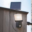 Lutec Sunshine Outdoor LED Solar-Powered Floodlight With PIR Sensor Dark Grey 500lm