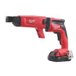 Milwaukee M18FSGC 202X FUEL 18V 2 x 2.0Ah Li Ion RedLithium Brushless Cordless Drywall Screwdriver with Attachment Screwfix