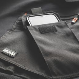 Scruffs Pro Flex Plus Holster Work Trousers Black 38" W 32" L