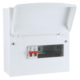 MK Sentry  8-Module 6-Way Part-Populated  Main Switch Consumer Unit