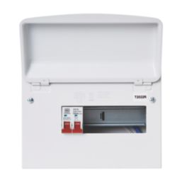 MK Sentry  8-Module 6-Way Part-Populated  Main Switch Consumer Unit