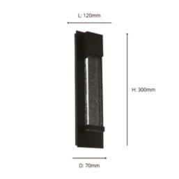 Eglo Villagrazia Outdoor LED Wall Light Black 3W 680lm