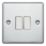 LAP  20A 16AX 2-Gang 2-Way Light Switch  Polished Chrome with White Inserts