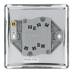 LAP  20A 16AX 2-Gang 2-Way Light Switch  Polished Chrome with White Inserts