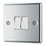 LAP  20A 16AX 2-Gang 2-Way Light Switch  Polished Chrome with White Inserts