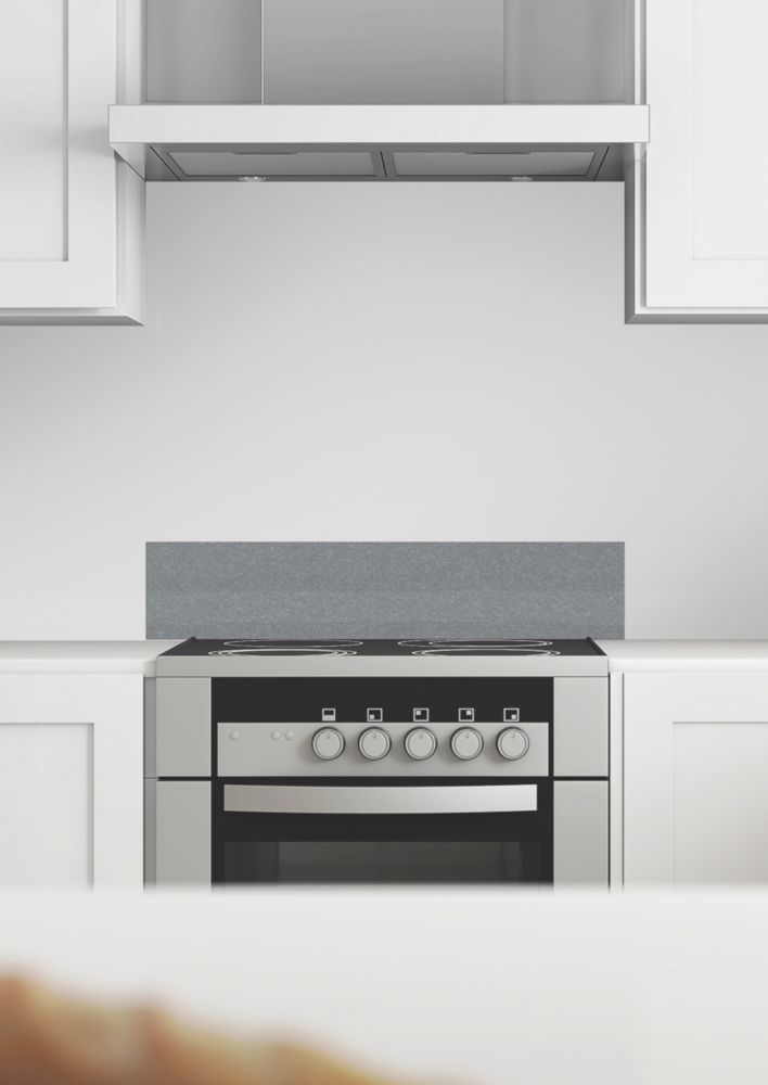 Splashwall  Silver Acrylic Gloss Splashback 2440mm x 1220mm x 4mm